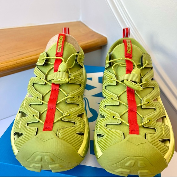 NWT Hoka Hopara Hiking Sandal Wet / Dry shoe in Dark Citron Luminary Green - Picture 8 of 16